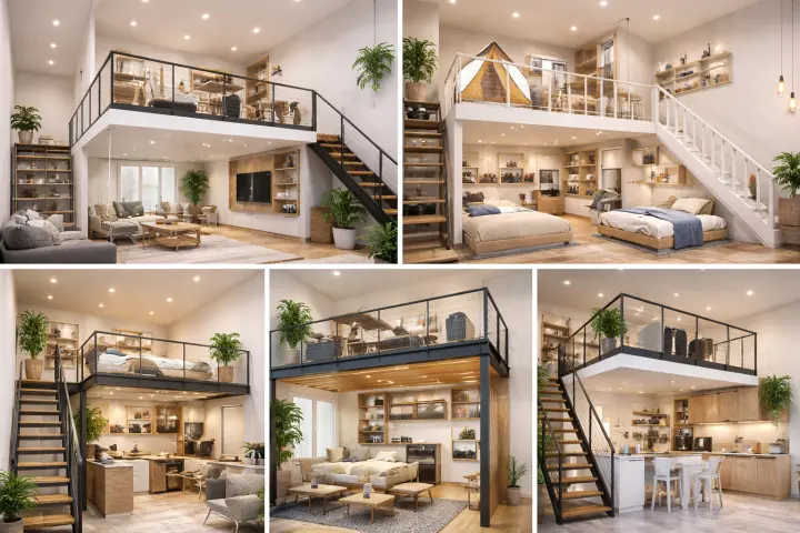 Mezannine Ruang Rumah Estetik di Kemayoran
